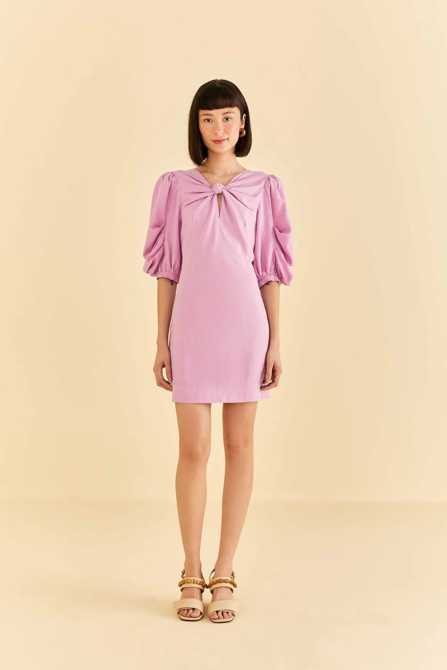 Farm Rio Lilac Short Sleeve Mini Dress 4 Farm Rio Lilac Short Sleeve Mini Dress - Image 2