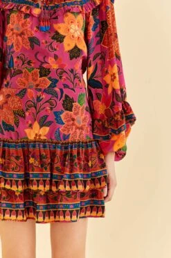 Farm Rio Pink Tropical Tapestry Mini Skirt 9 Farm Rio Pink Tropical Tapestry Mini Skirt -Farm Rio Store 318099 03