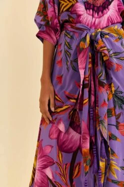 Farm Rio Purple Maxi Flowers Maxi Dress 13 Farm Rio Purple Maxi Flowers Maxi Dress -Farm Rio Store 318178 06
