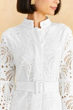 Farm Rio Off-White Palm Tree Mini Dress -Farm Rio Store 318564 03