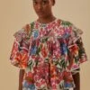 Farm Rio Off-White Tropical Yard Blouse 2 Farm Rio Off-White Tropical Yard Blouse -Farm Rio Store 320269 01