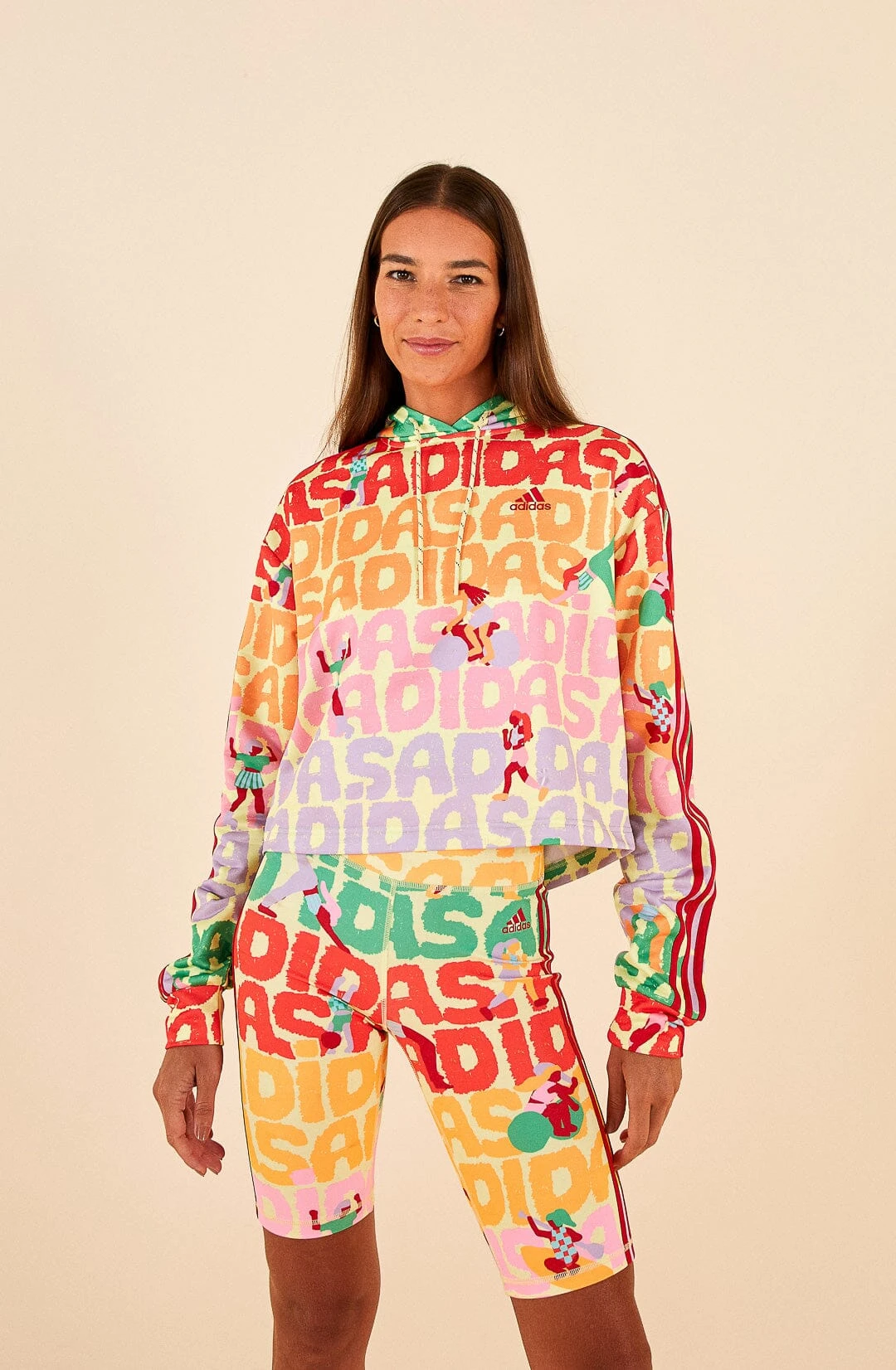 Farm Rio Adidas Farm Bike Short Pearl Citrine 4 Farm Rio Adidas Farm Bike Short Pearl Citrine - Image 2