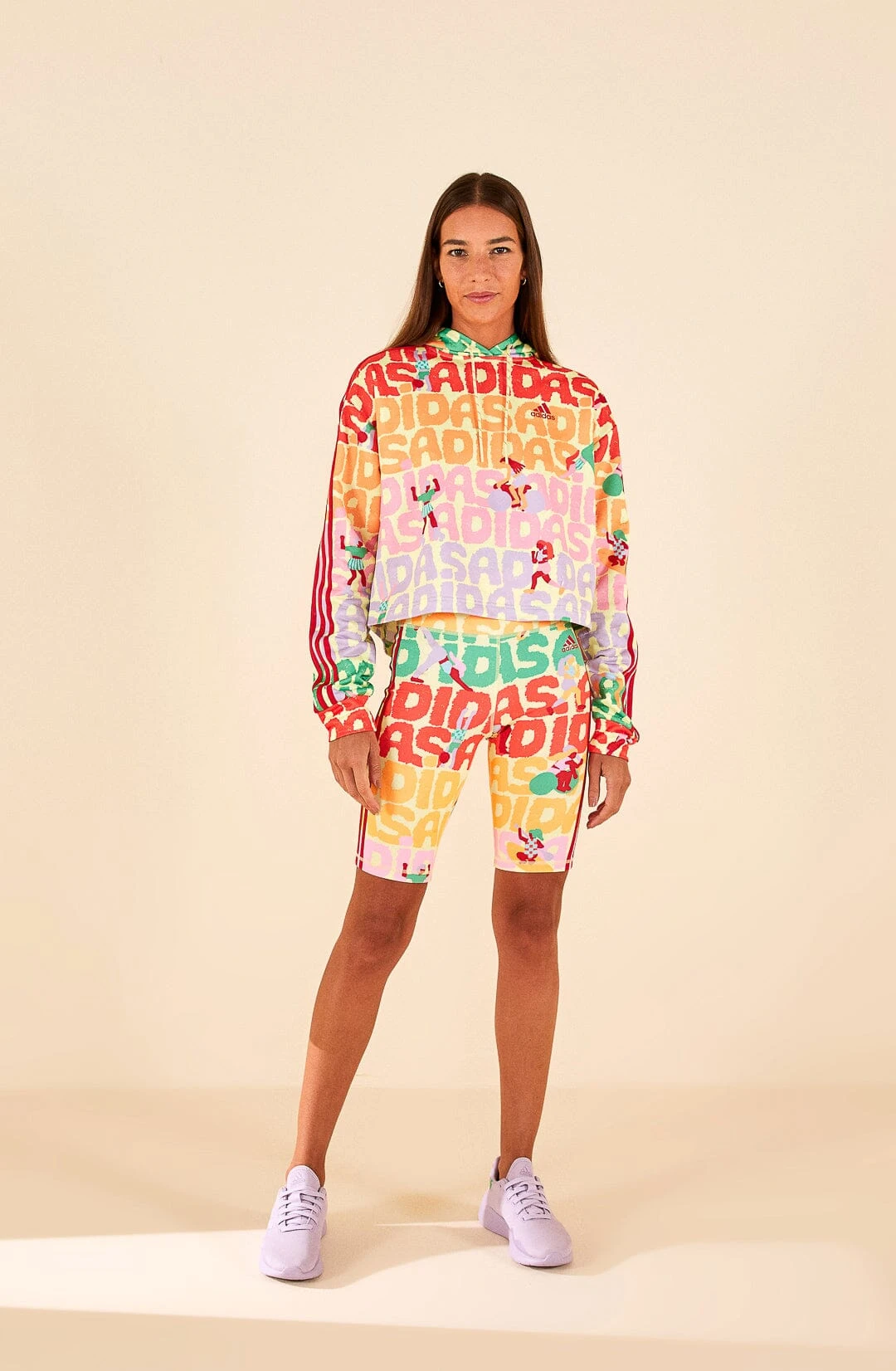 Farm Rio Adidas Farm Bike Short Pearl Citrine 3 Farm Rio Adidas Farm Bike Short Pearl Citrine